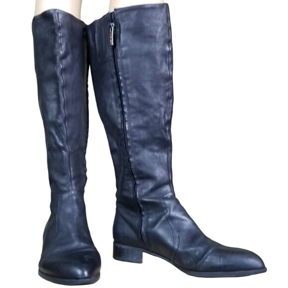NINE WEST Women's Nicolah-Wide Leather Winter Boot size 11 - Picture 1 of 14